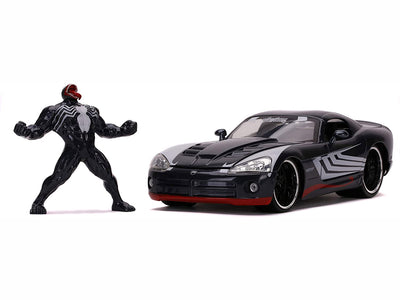 Marvel Metals Die Cast Venom & 2008 Dodge Viper SRT 1/24 Scale Vehicle - Comics n Pop